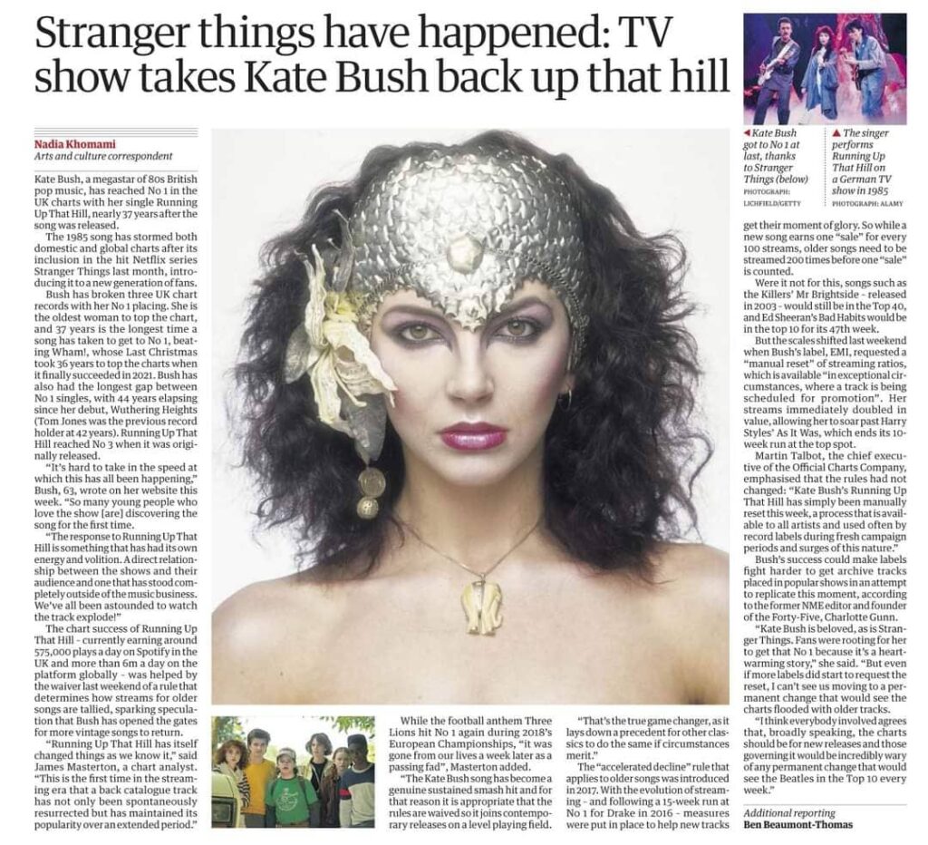 After Stranger Things Season 4 Made Kate Bush Song A Chart-Topper Again, The Singer Responded