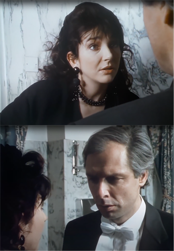 Peter Richardson and Kate share a scene in Les Dogs