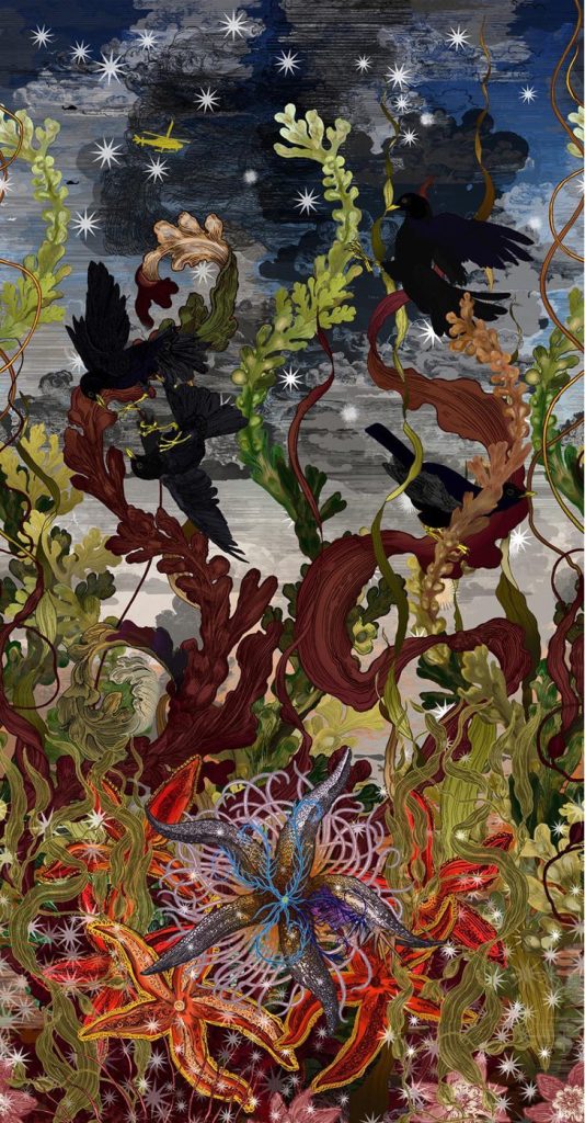 Between Two Worlds – design for Before The Dawn – Timorous Beasties 2014