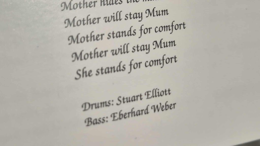Mother Stands for Comfort - Eberhard Weber credit