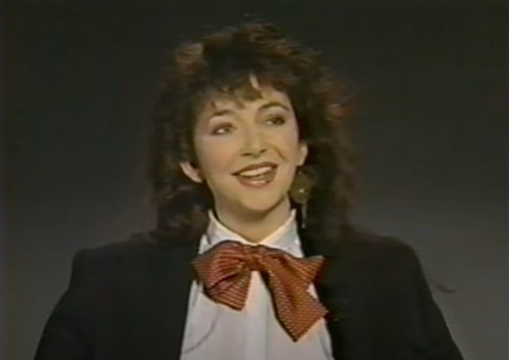 Kate is interviewed on the Night Flight show, 1985. 