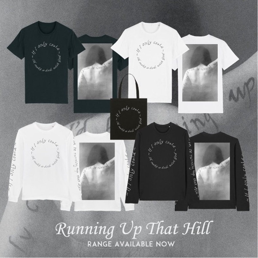 Running Up That Hill merchandise on Kate’s official site store.