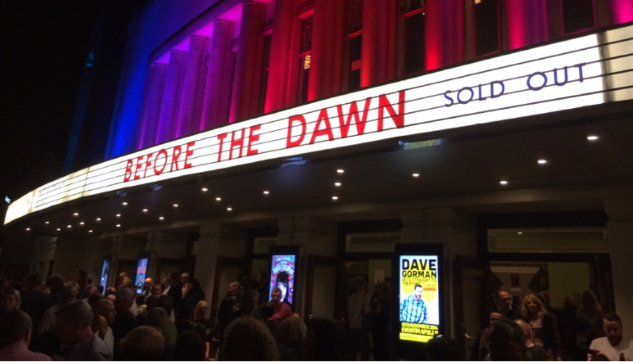 The Before The Dawn sign at the Hammersmith Apollo, 2014