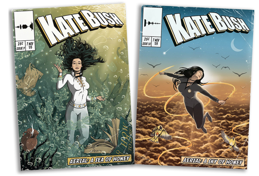 Kate Bush Aerial comic book covers by Liam Alexander