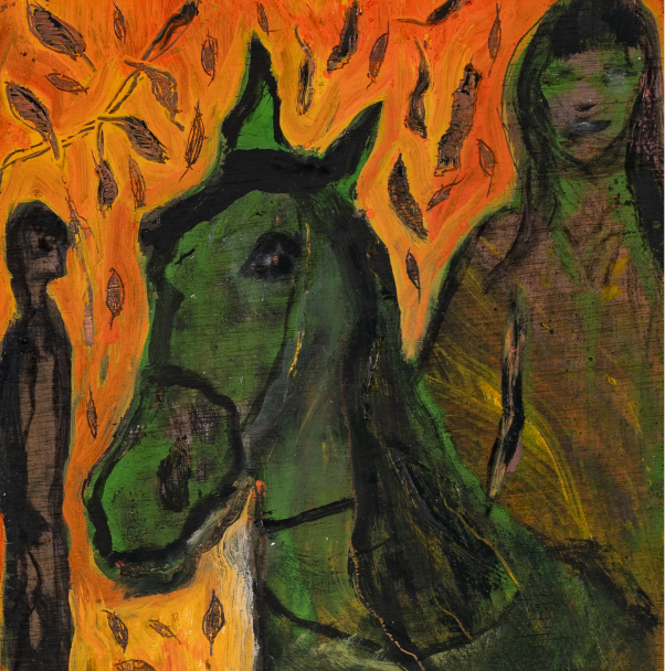 Detail from Child of War by Peter Doig, one of the pieces in the auction.