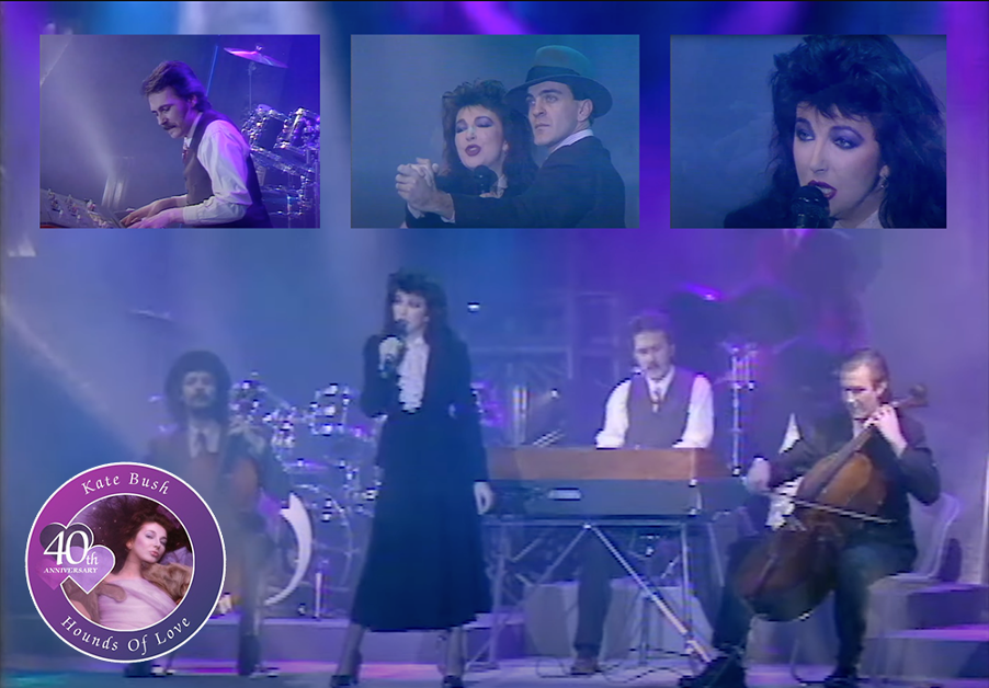 February 10th 1986, at the Grosvenor House Hotel in London, Kate gave a performance of her forthcoming single Hounds of Love at the BPI Awards