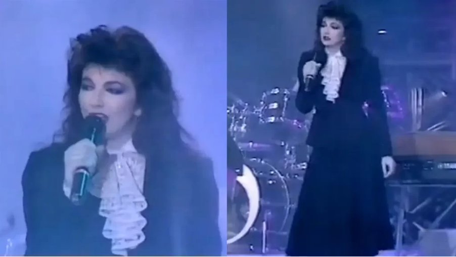 Kate performs Hounds of Love at the BPI Awards, February 1986