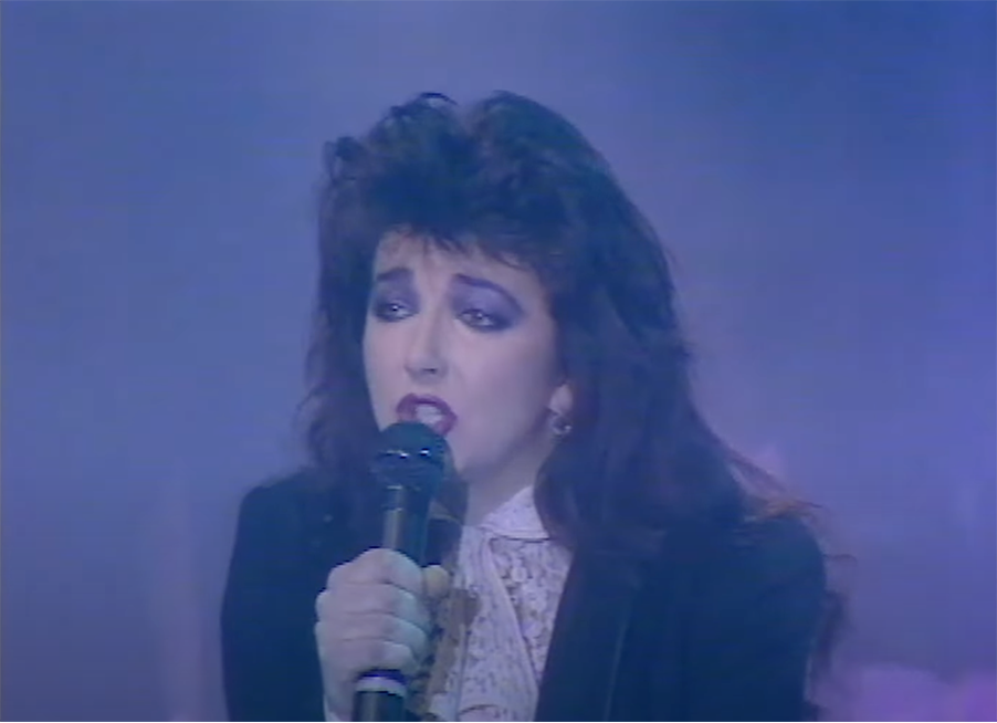 Kate performs Hounds of Love at the BPI Awards, February 1986