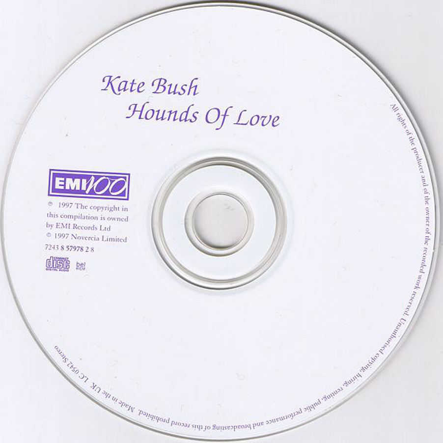 EMI 100 Centenary remastered CD release of Hounds of Love – disc detail
