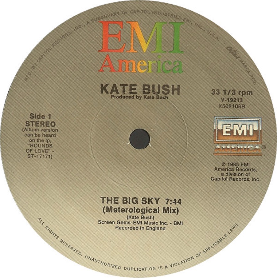 The Big Sky USA 12″ vinyl - label side 1