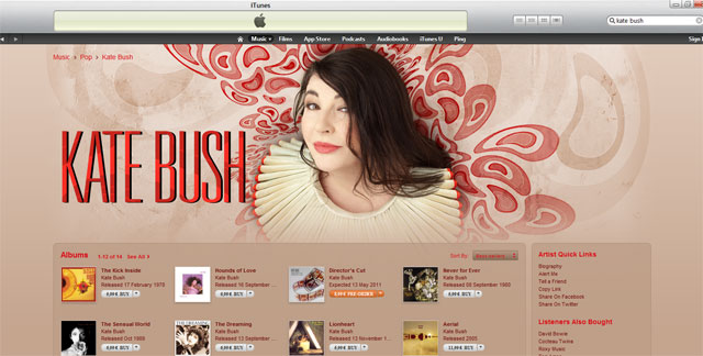 Kate's iTunes store
