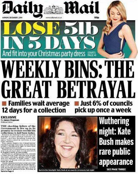 kate on Daily Mail cover